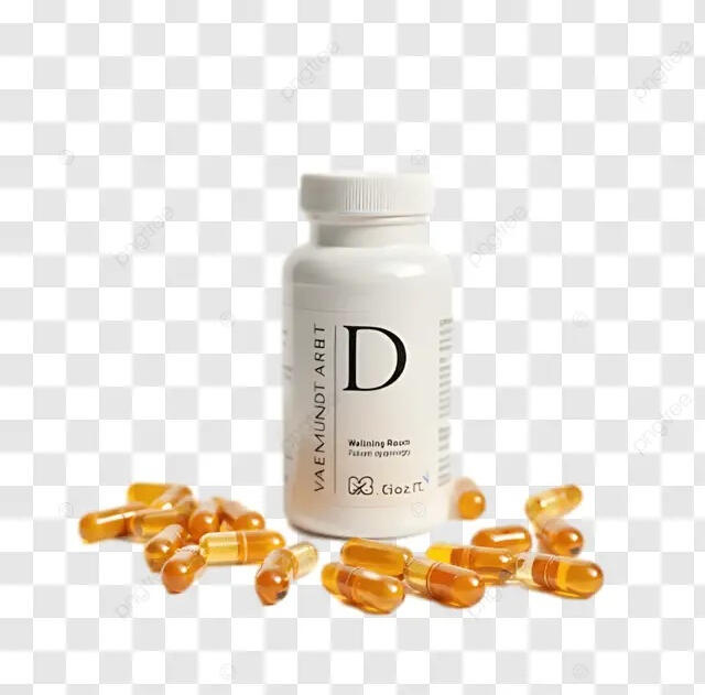 vitamin-d Vitamin D capsules in soft natural light
